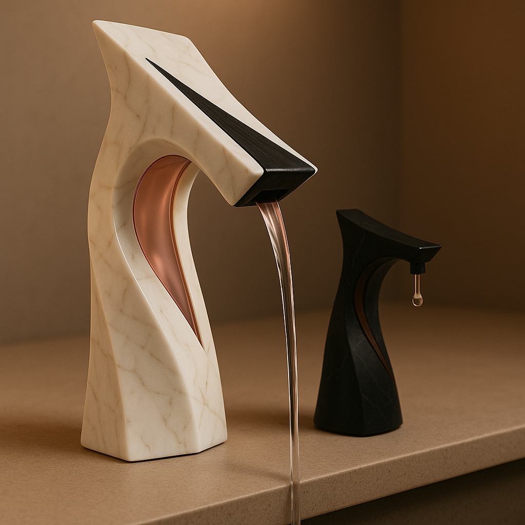Fontana LiteConnect Glacier Mist touchless urinal flush valve front view